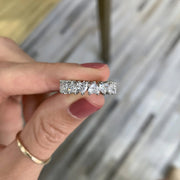 Heart Shaped Moissanite Full Eternity Diamond Wedding Band for Women Mapple Gems